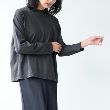 "MLINE"バックロゴプリントロングスリーブT-shirts　CHARCOAL No.7