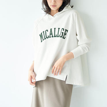 "MICALLGE"ロゴスウェットパーカー　WHITE No.3