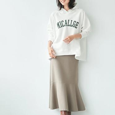 "MICALLGE"ロゴスウェットパーカー　WHITE No.8