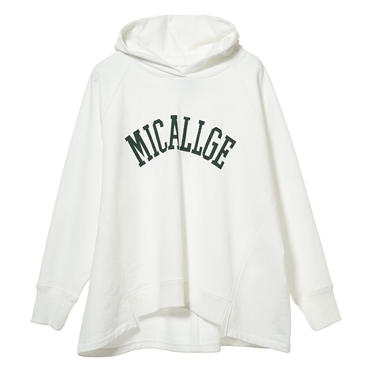 "MICALLGE"ロゴスウェットパーカー　WHITE No.1