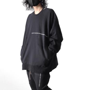 Damage Sweat Oversized Pullover　BLACK No.22