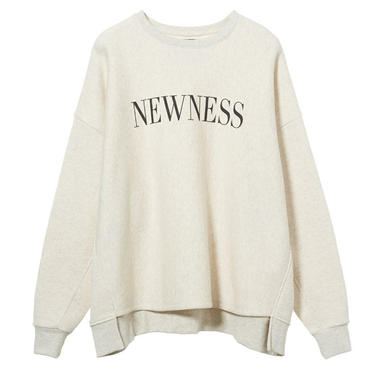 "NEWNESS"ロゴスウェットプルオーバー　OATMEAL No.1