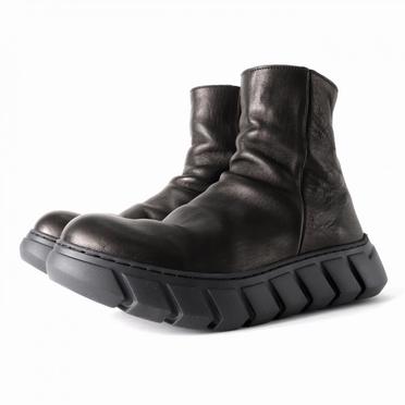 DRAPE BOOTS SNEAKERS　Burned Horse BLACK No.4