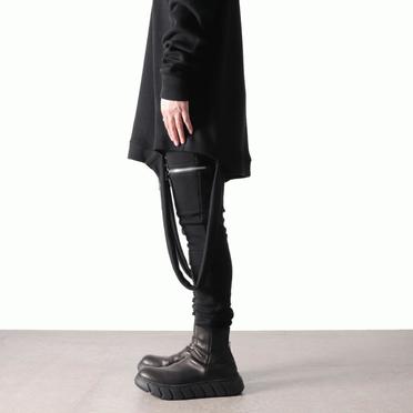DRAPE BOOTS SNEAKERS　Burned Horse BLACK No.21
