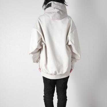 NYLON COMBO HOODED PARKA　LIGHT GRAY No.19