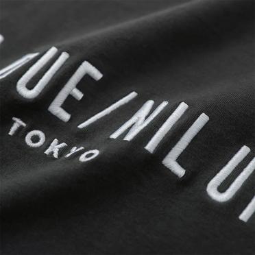 LONG SLEEVE EMBROIDERY TEE / Charcoal Gray No.3