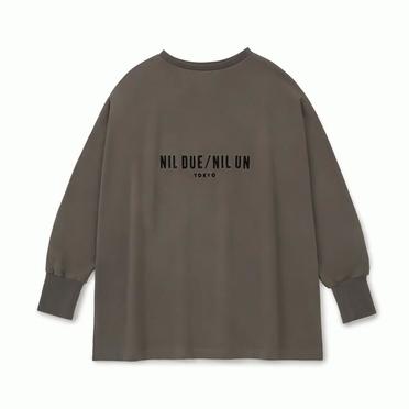 LONG SLEEVE EMBROIDERY TEE / Deep Khaki No.1