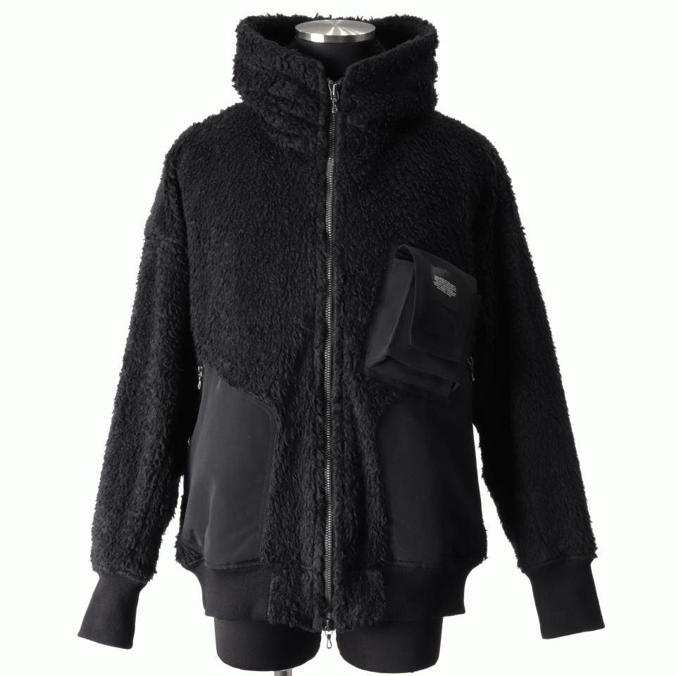 HEAVY BOA CARGO PARKA　BLACK