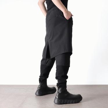 GROSGRAIN SKIRTED PANTS　BLACK No.21