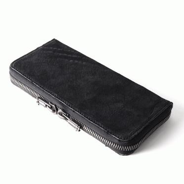 round zip long wallet　Cordovan Split BLACK No.1