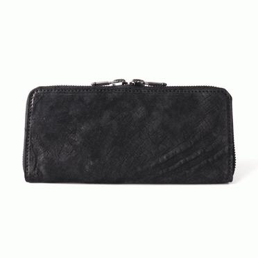round zip long wallet　Cordovan Split BLACK No.2