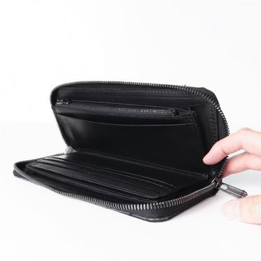 round zip long wallet　Cordovan Split BLACK No.6