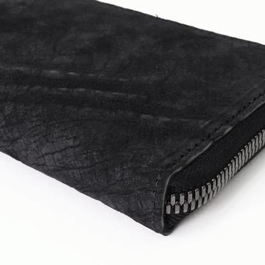 round zip long wallet　Cordovan Split BLACK No.9