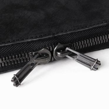 round zip long wallet　Cordovan Split BLACK No.10