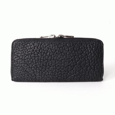 round zip long wallet　Bull Shrink BLACK No.3