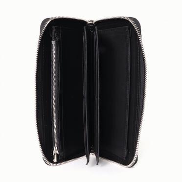 round zip long wallet　Bull Shrink BLACK No.4