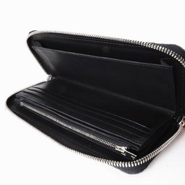 round zip long wallet　Bull Shrink BLACK No.7