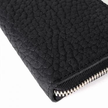 round zip long wallet　Bull Shrink BLACK No.9