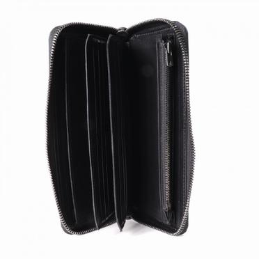 round zip long wallet　Italian Pullup NAVY No.4