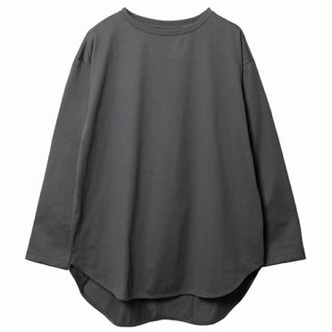 ヘムラウンドロングスリーブ Tee　CHARCOAL No.1