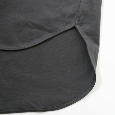 ヘムラウンドロングスリーブ Tee　CHARCOAL No.7