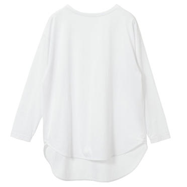 ヘムラウンドロングスリーブ Tee　WHITE No.1