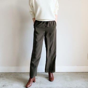 幾何学柄ストレートパンツ　KHAKI No.5