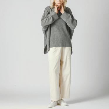 crew neck knit wide PO　GRAY No.14