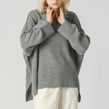 crew neck knit wide PO　GRAY No.18