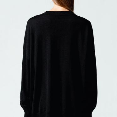 MIDIUMISOLID crew neck P/O　BLACK No.17