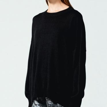 MIDIUMISOLID crew neck P/O　BLACK No.18