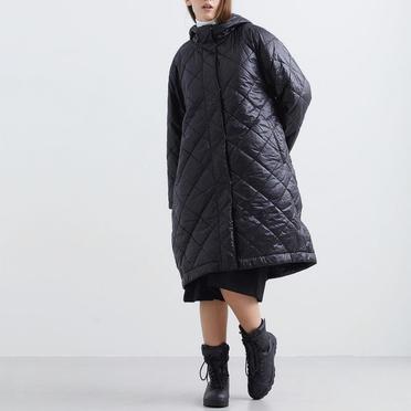 MIDIUMISOLID reversible quilting coat　BLACK No.15