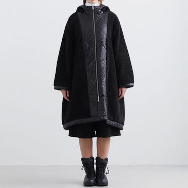 MIDIUMISOLID reversible quilting coat　BLACK No.19