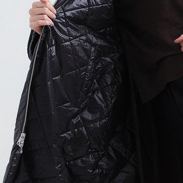 MIDIUMISOLID reversible quilting coat　BLACK No.31