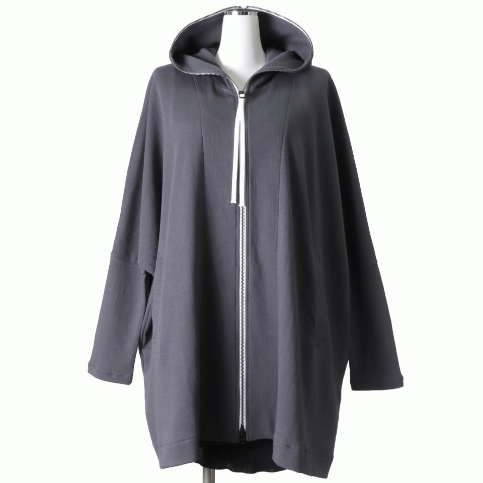 [SALE] 30%OFF　bajra ダブルフェイス接結 フーデッドブルゾン　CHARCOAL GRAY