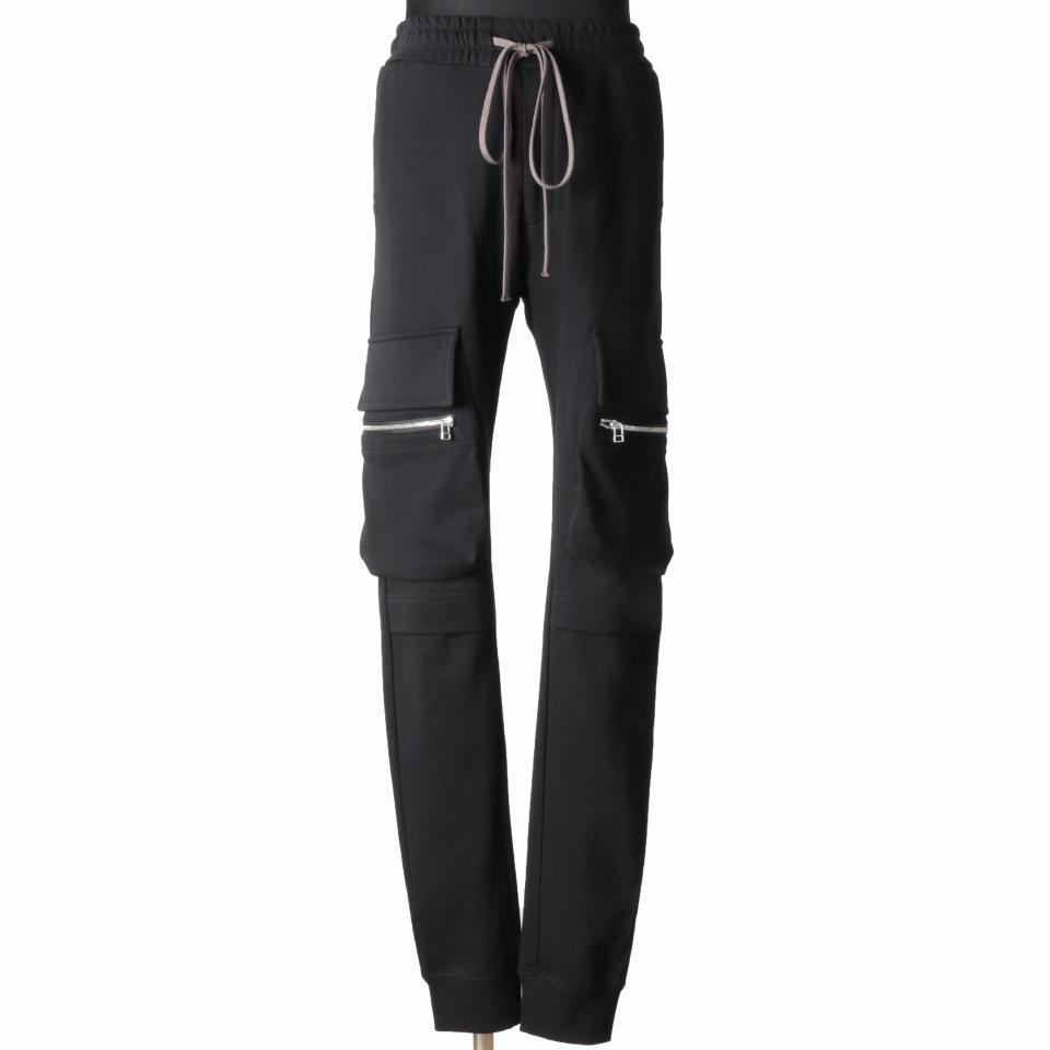 Sweat Cargo Slim Long Pants　BLACK