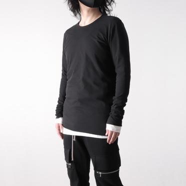 Layered Long Top　BK×WH No.14