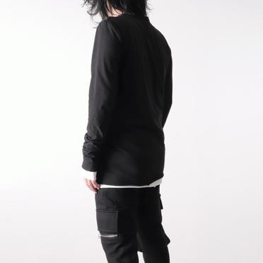 Layered Long Top　BK×WH No.15