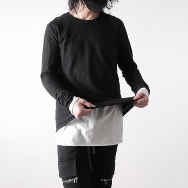 Layered Long Top　BK×WH No.19