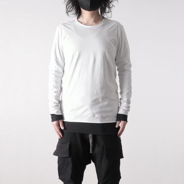 [SALE] 30%OFF　A.F ARTEFACT Layered Long Top　WH×BK No.13
