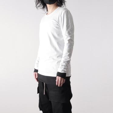 [SALE] 30%OFF　A.F ARTEFACT Layered Long Top　WH×BK No.14