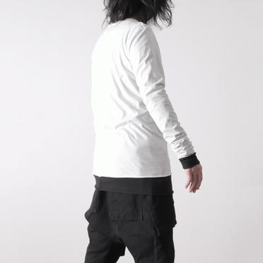 Layered Long Top　WH×BK No.18