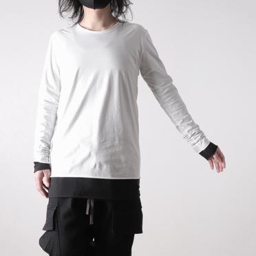[SALE] 30%OFF　A.F ARTEFACT Layered Long Top　WH×BK No.19