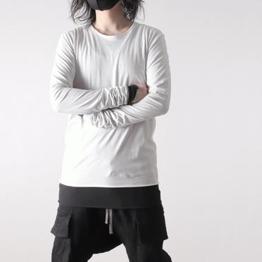 Layered Long Top　WH×BK No.20