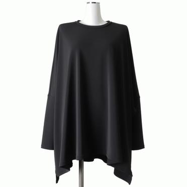 crew neck wide tunic　BLACK No.1