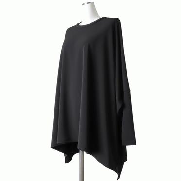 crew neck wide tunic　BLACK No.2