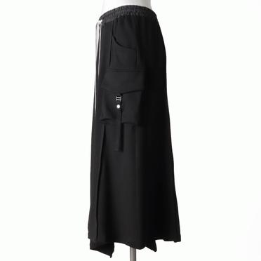 厚手ベアインレー アシンメトリースカート　BLACK No.3