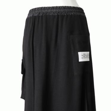 厚手ベアインレー アシンメトリースカート　BLACK No.10