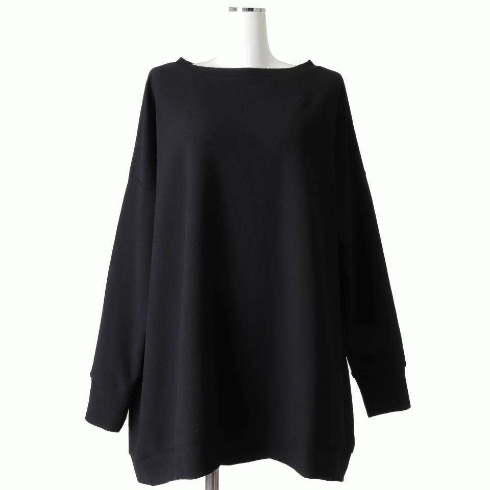 boat neck wide P/O　BLACK