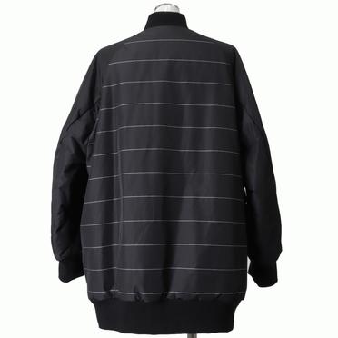 先染ストライプ×ダンプ リバーシブルブルゾン　BLACK No.6